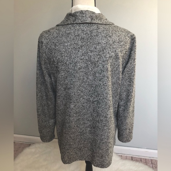 Doe & Rae Charcoal Grey Fleece Blazer Coat - Picture 7 of 11